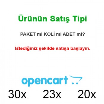 Opencart Ürün Satış Tipi Belirleme (paket,koli,palet sipariş yöntemi)